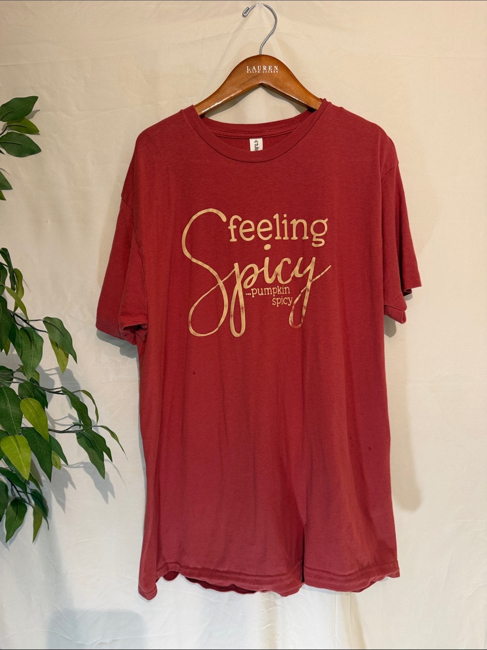 Tultex Red 'Feeling Spicy' Pumpkin Graphic Tee
